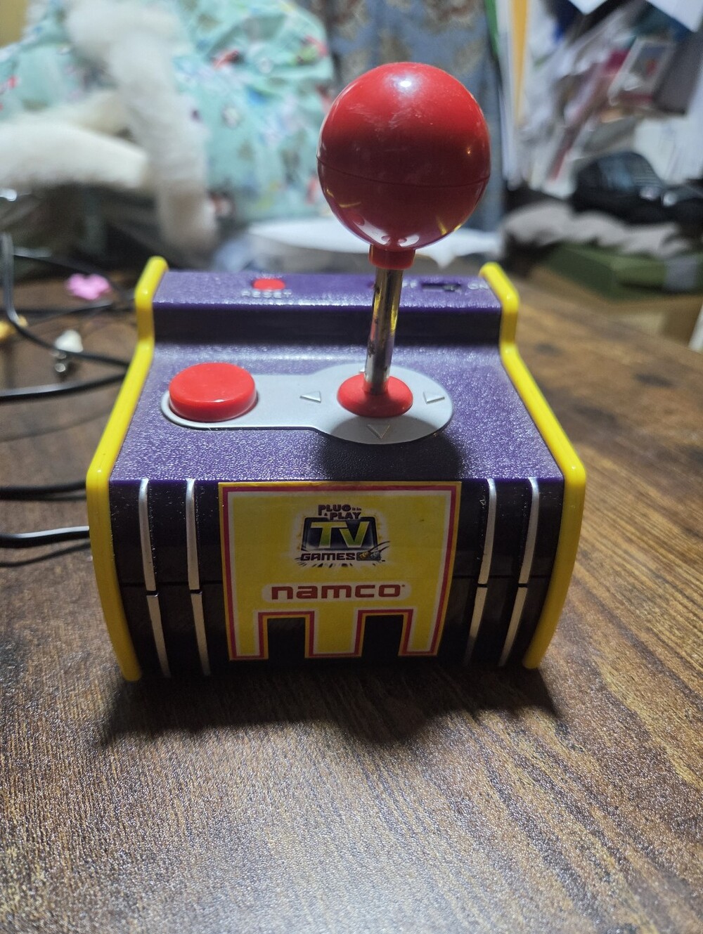 Namco Retro TV Games Joystick Controller in Purple, Yellow & Red